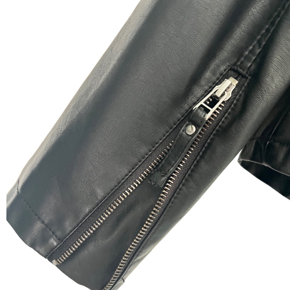 Max Studio Black Faux Leather Jacket - Picture 3 of 5
